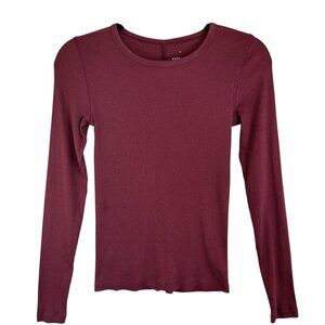 Everlane Women's Long Sleeve Tee - Burgundy